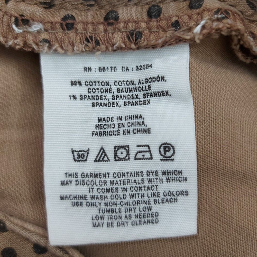 Pilcro by Anthropologie Hyphen Pants Womens 27 Tan Straight Leg Stretch Casual - Picture 10 of 12